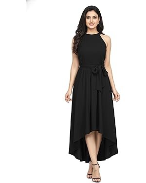 Women's Western High Low Knee Long One Piece Dres